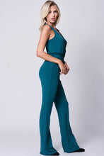 Solid Surplice Wide Legs Jumpsuit
