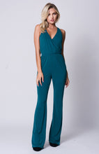 Solid Surplice Wide Legs Jumpsuit