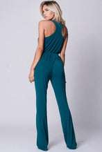 Solid Surplice Wide Legs Jumpsuit