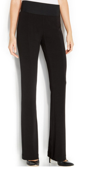 Alfani Petite Bootcut Pull-On Pants Deep Black