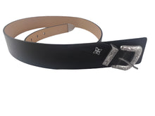 BCBGeneration Western Buckle Faux Leather Belt Black