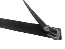 BCBGeneration Western Buckle Faux Leather Belt Black
