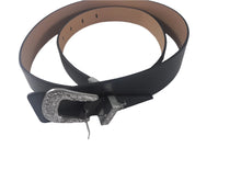 BCBGeneration Western Buckle Faux Leather Belt Black