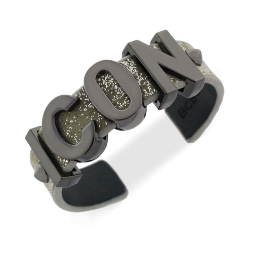BCBGeneration Hematite-Tone Icon Metallic Cuff Bracelet