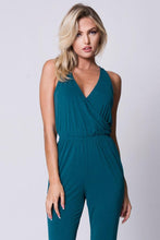 Solid Surplice Wide Legs Jumpsuit