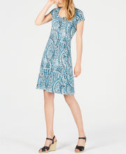 NY Collection Petite Printed Cap-Sleeve Dress PXS