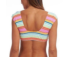 Decree Striped Bralette Bikini Top Multi Small