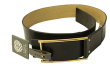 Vince Camuto Leather Belt With Pullback Buckle 2" Wide