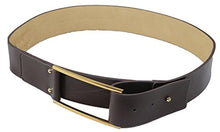 Vince Camuto Leather Belt With Pullback Buckle 2" Wide