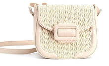 French Connection Shante Straw Crossbody Bag