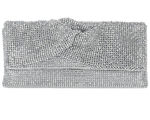 I.N.C. international Concepts Hether Twist Shiny Mesh Clutch