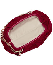 INC International Concepts KJ Velvet Clutch Crimson Velvet