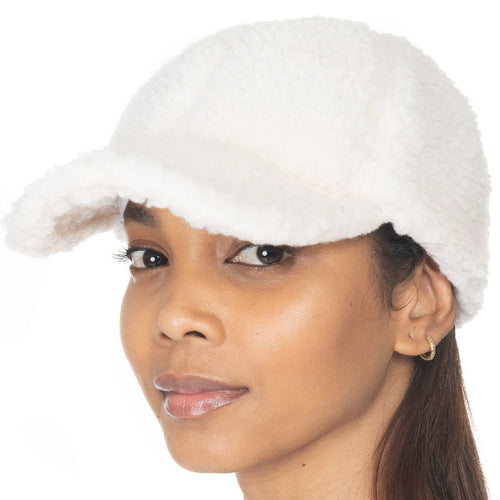 Jenni Women's Sherpa Baseball Cap Ivory