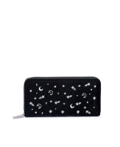 Skinnydip  London Silver Celestial Embroidered Long Wallet