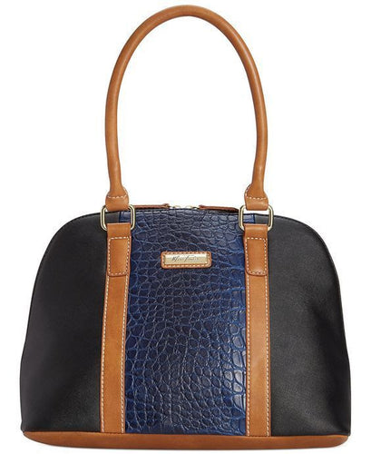 Marc Fisher Day By Day Mixed Dome Satchel Cobalt