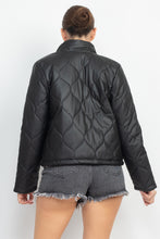 Mock Neck Quilted Jacket