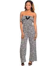 Aggie Womens Black/Ivory Jumpsuit Large