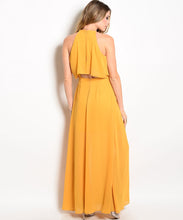 May & July Womens Elegant Mustard Maxi Dress Large