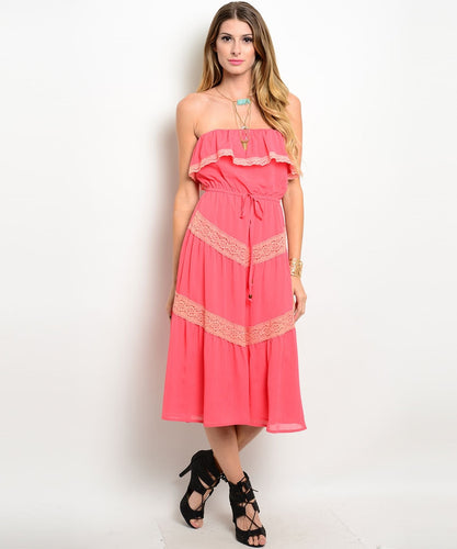 C Luce Womens Strapless Woven Dress