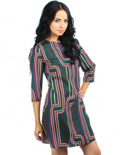 My Beloved Retro Quarter Sleeve Dress With Tied Criss-Cross Open Back