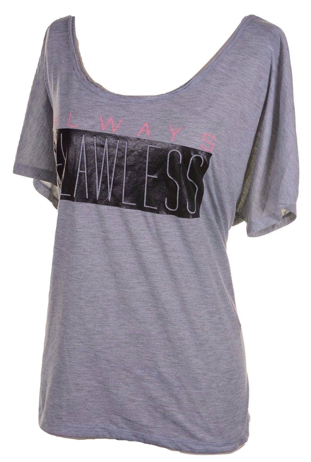 Material Girl Women's Graphic T-Shirt, Heather Platinum L