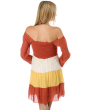 Moon River Off-the-Shoulder Panel Dress Medium