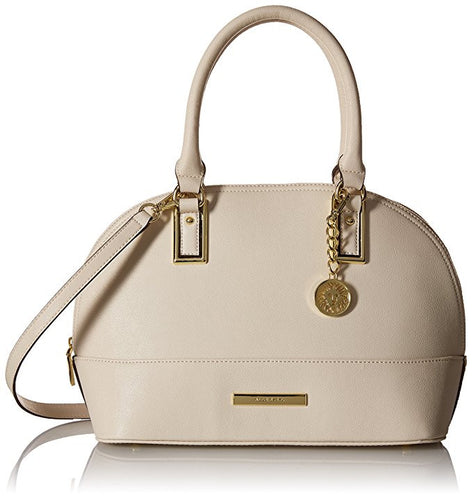 Anne Klein Shimmer Down Dome Satchel Sugar