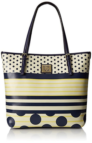 Anne Klein  Perfect Tote Large Navy Butter Multi