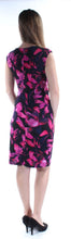American Living Floral-Print Surplice Dress Blk/Plm/Mu Size 4
