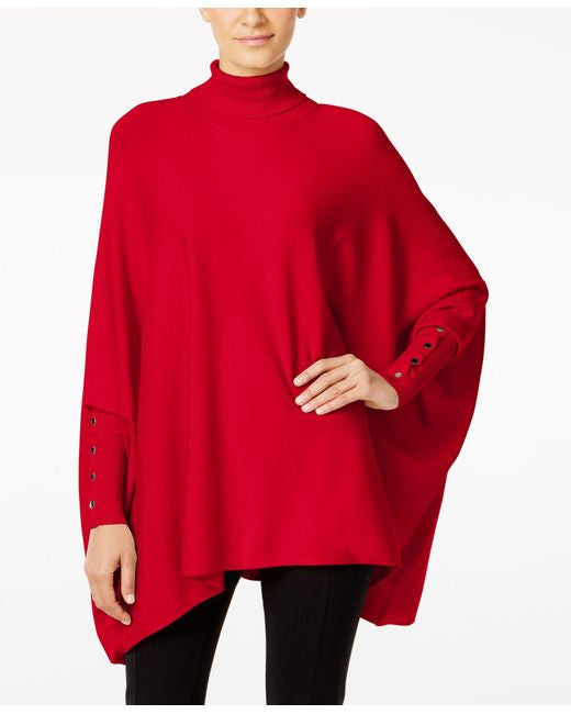 Alfani Womens Turtleneck Poncho Sweater Size XLarge