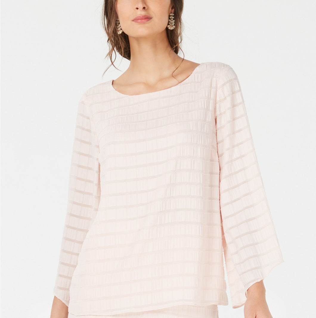 Alfani Petite Textured Angel Sleeve Top Silver Peony PL – Shoppers Galore