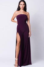 Strapless Double Slit Jumpsuit
