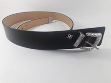 BCBGeneration Western Buckle Faux Leather Belt Black