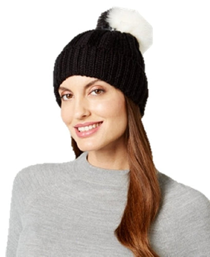 BCBGeneration Two-Tone Pom Pom Beanie
