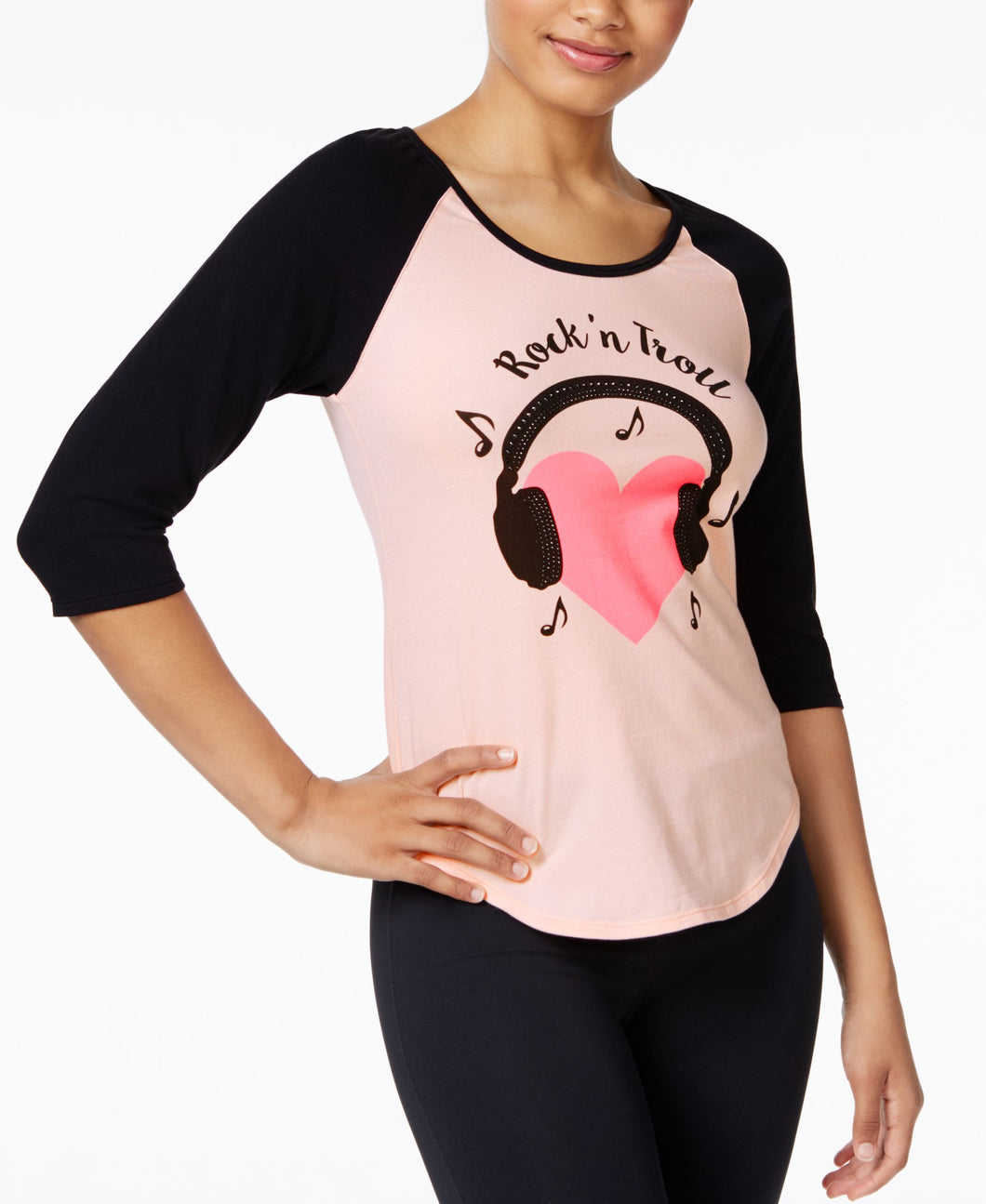Betsey Johnson XOX Trolls Embellished Concert T-Shirt Pink Medium