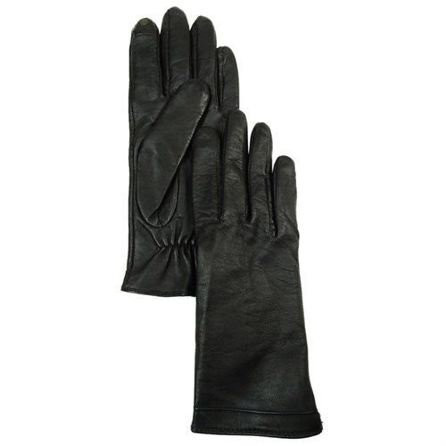 Charter Club Women's Fleece Lined Leather Gloves M