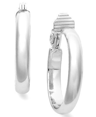 Charter Club Silver-Tone Large Hoop Earrings
