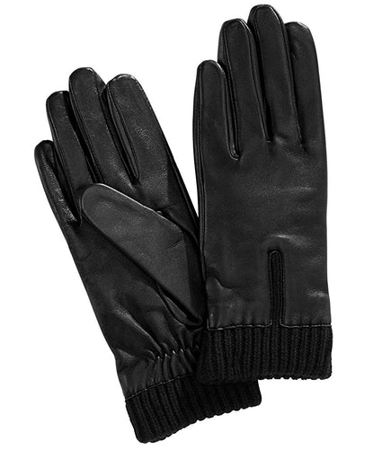 Charter Club Leather Gloves with Knit Cuff