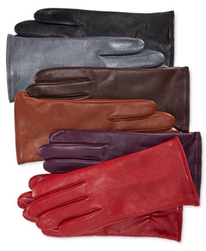 Charter Club Cashmere Lined Leather Tech Gloves Java XXL