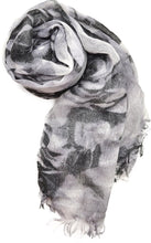 Cejon Hazy Roses Wrap Scarf Black/Grey