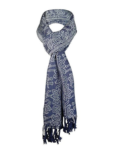 Cejon Women's Floral Shine Scarf Navy