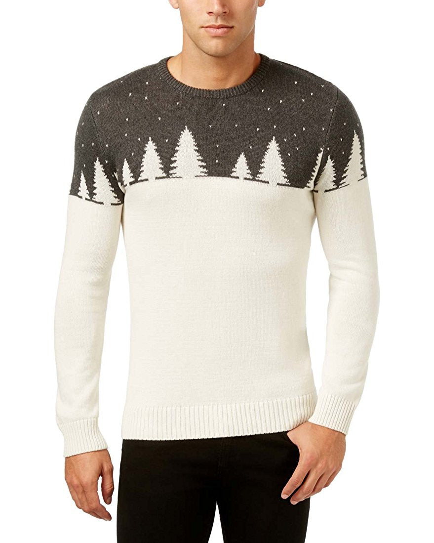 Celebrate Shop Mens Colorblocked Sweater Charcoal Heather