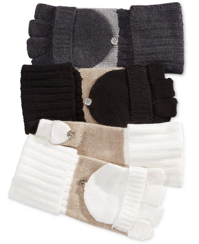 Calvin Klein Flip Top Gloves Heathered Mid Grey OS