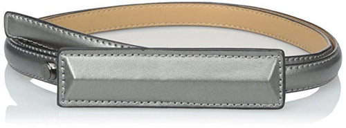 Calvin Klein Smooth Covered Plaque Belt Gunmetal XL