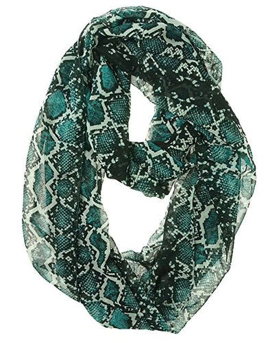 Calvin Klein Women's Watercolor Combo Infinity Scarf Evergreen