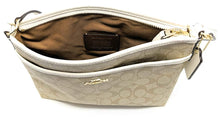 Coach Signature Zip File Crossbody Bag Light Khaki/Chalk