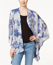Collection XIIX Watercolor Floral Batwing Poncho