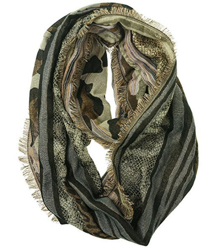 Collection XIIX Women's Mixed Animal Stripe Infinity Loop