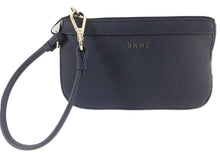DKNY Small Bryant Zip Wristlet Navy