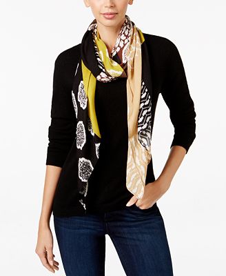 Echo Geo Patchwork Oblong Scarf